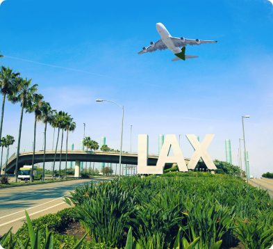 Los Angeles International Airport shuttle pickup area